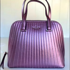 Lavender Metallic Kate Spade Dome Satchel